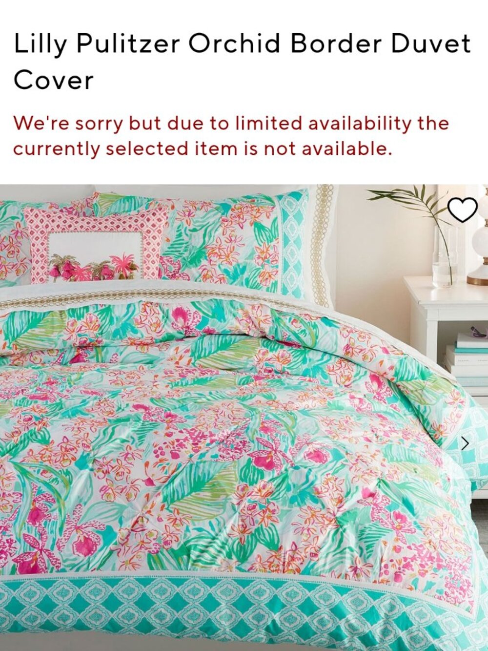Pottery Barn Kids Lilly Pulitzer Twin Duvet Cover